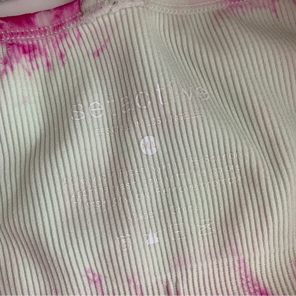 Set Active Hot Pink Tie Dye Ribbed V Bra - Picture 4 of 4